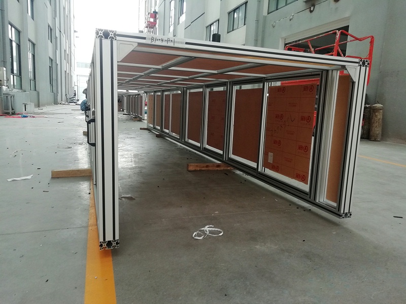 工業鋁材加工框架現場 工業鋁材加工框架現場