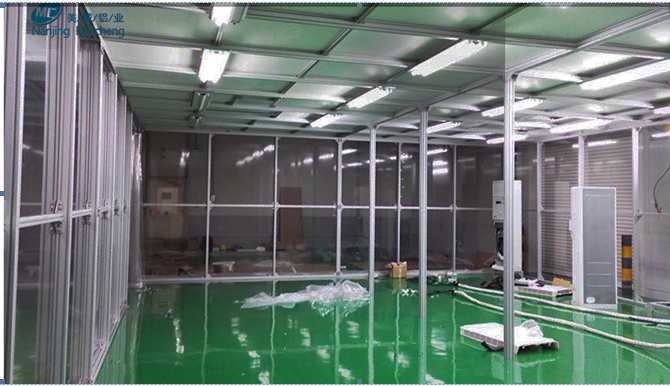 無塵車間鋁型材潔凈房安裝過程圖 無塵車間鋁型材潔凈房安裝過程圖