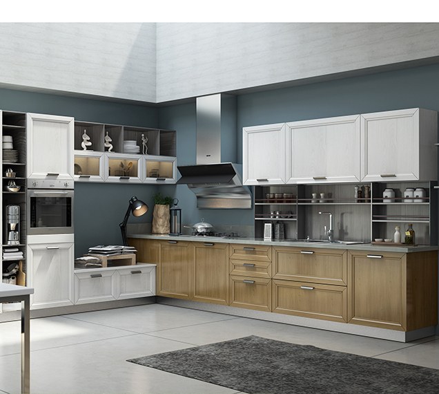 全鋁櫥柜-03(風格:簡歐;顏色:白橡黃橡) 全鋁櫥柜-03(風格:簡歐;顏色:白橡黃橡)