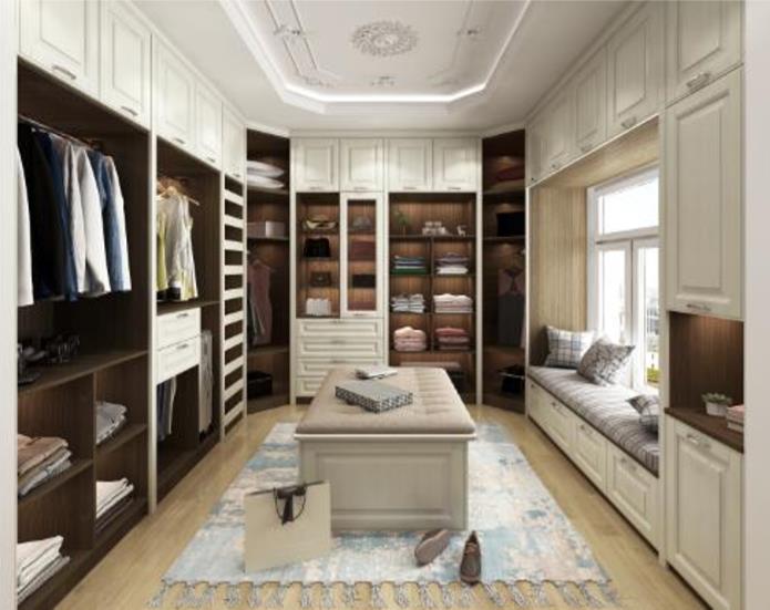 全鋁衣帽間-02(風格:簡歐;顏色:胡桃白橡) 全鋁衣帽間-02(風格:簡歐;顏色:胡桃白橡)