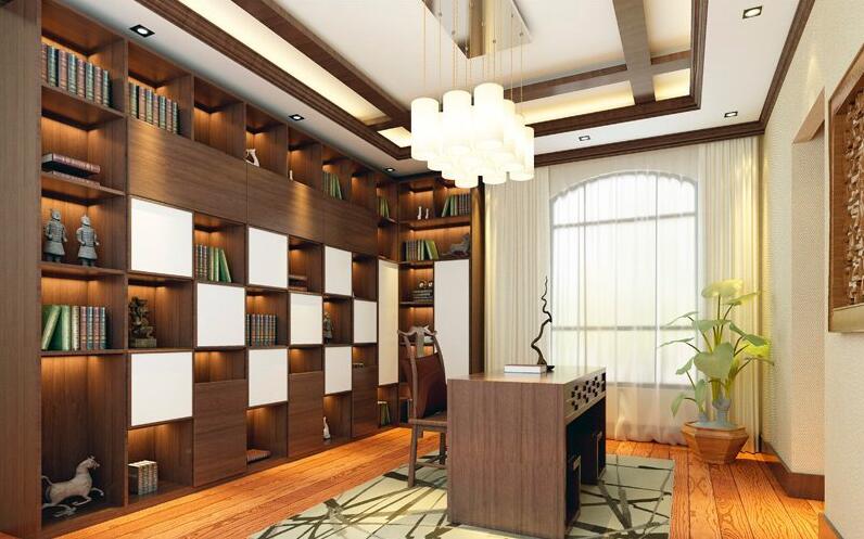 全鋁書柜-02(風格:中式;顏色:胡桃木暖白) 全鋁書柜-02(風格:中式;顏色:胡桃木暖白)