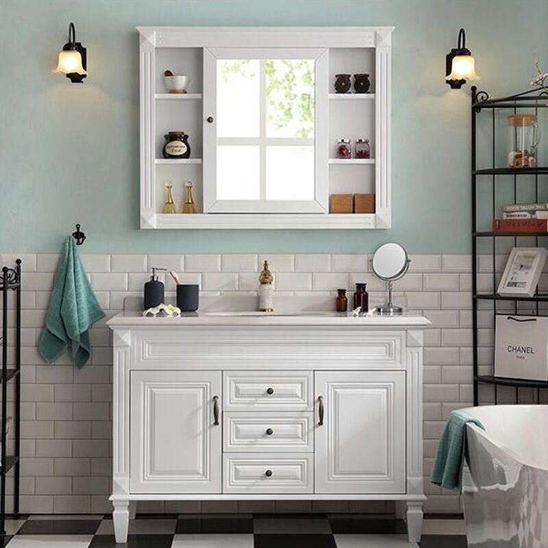 全鋁衛浴柜-01(風格:簡歐;顏色:暖白) 全鋁衛浴柜-01(風格:簡歐;顏色:暖白)