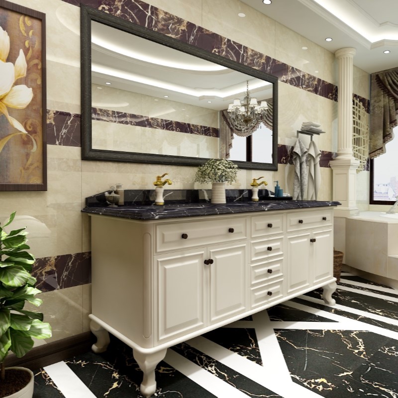 全鋁衛浴柜-02(風格:簡歐;顏色:白橡) 全鋁衛浴柜-02(風格:簡歐;顏色:白橡)