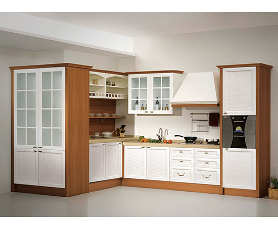 全鋁櫥柜-02(風格:簡歐;顏色:白橡黃花梨) 全鋁櫥柜-02(風格:簡歐;顏色:白橡黃花梨)