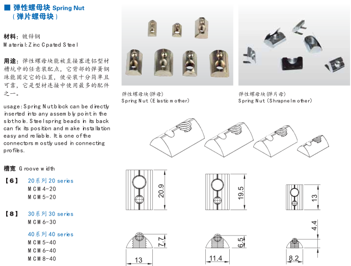 彈性螺母 彈性螺母