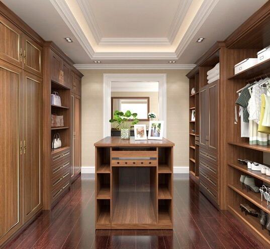 全鋁衣帽間-02(風格:中式;顏色:胡桃) 全鋁衣帽間-02(風格:中式;顏色:胡桃)