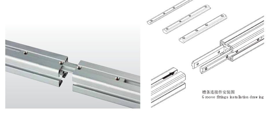槽條連接件安裝示意圖 槽條連接件安裝示意圖